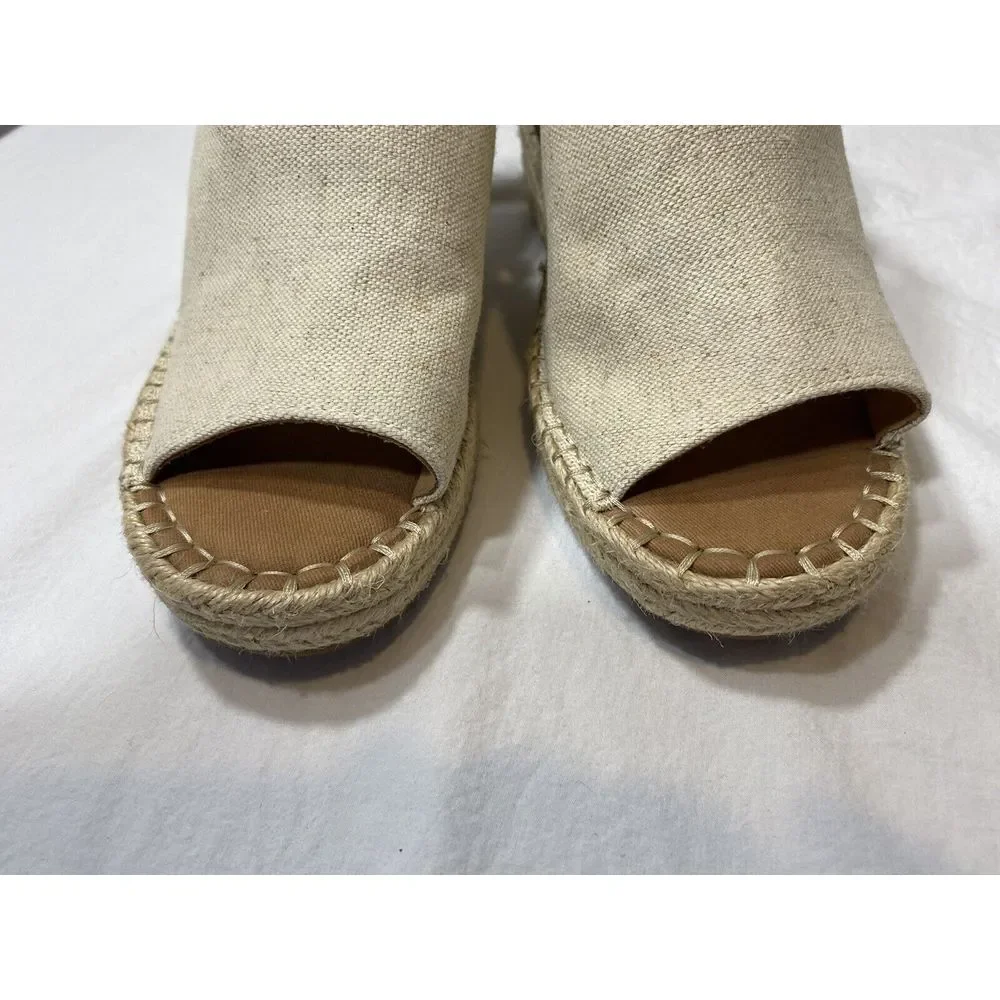 Toms Women's Monica Espadrille Wedge Open Toe Sandal Shoe‎ Casual Size 9.5W